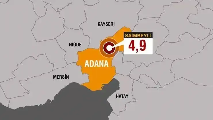 ADANA 4.9 BÜYÜKLÜĞÜNDE DEPREMLE SARSILDI.