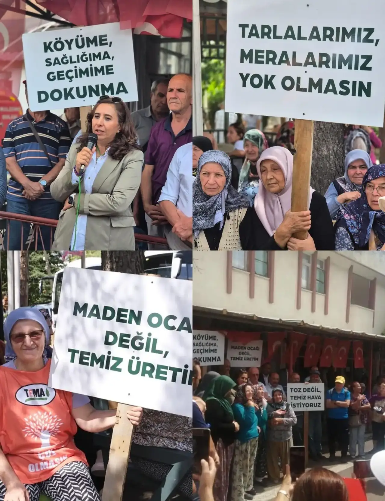 Beypazarı Uruş köyünde stk temsilcileri siyasi partiler ve halk köylülere destek verdi.